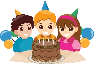 איור: עוּגָה גְּדוֹלָה שֶׁל יוֹם הֻלֶּדֶת